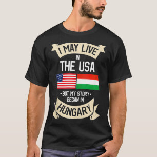 Ungarn American Flag USA Ungarische Roots-Geschenk T-Shirt