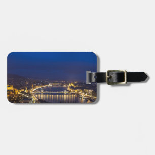 Ungarn Budapest Abendpanorama Gepäckanhänger