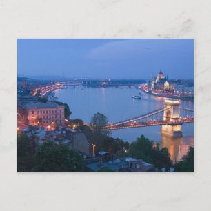 UNGARN, Budapest: Szechenyi-Brücke (Kettenbrücke), Postkarte