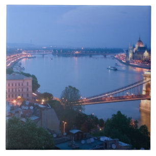 UNGARN, Budapest: Szechenyi (Chain)-Brücke, 2 Fliese