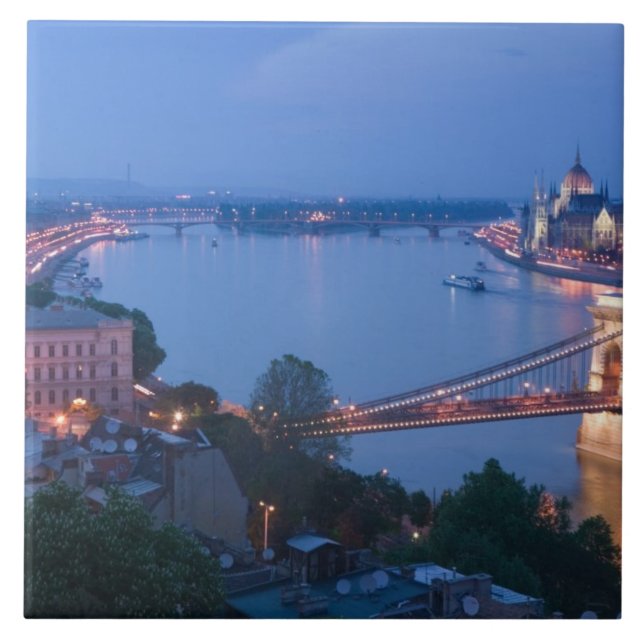 UNGARN, Budapest: Szechenyi (Chain)-Brücke, 2 Fliese (Vorderseite)