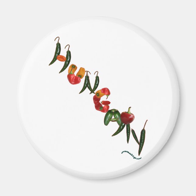 Ungarn Chili Paprikaschoten Magnet (Vorne)