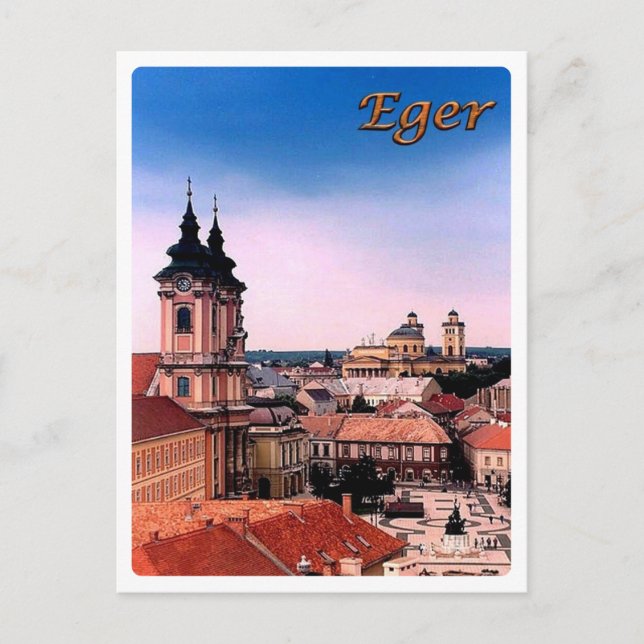 Ungarn - Eger - Belvarosa - Postkarte (Vorderseite)
