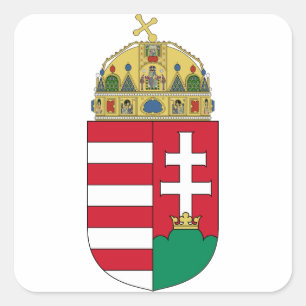 Ungarn-Emblem Quadratischer Aufkleber