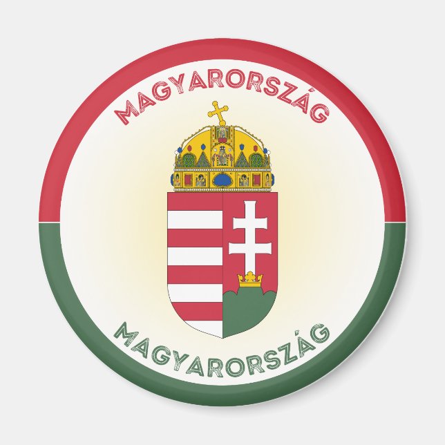 Ungarn-Erbe-Emblem Magnet (Vorne)