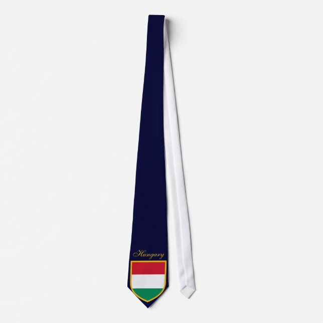 Ungarn Flag Neck Tie Krawatte (Vorderseite)