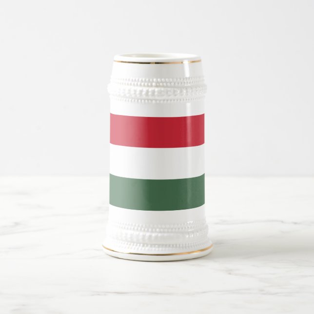 Ungarn-Flagge Bierglas (Mittel)
