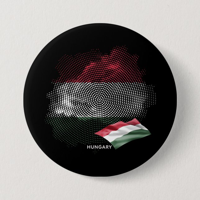Ungarn-Flagge Button (Vorderseite)
