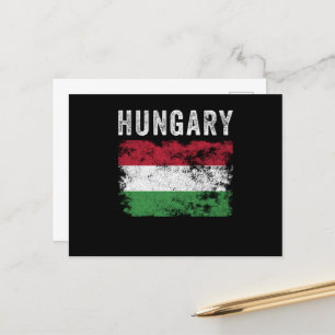 Ungarn-Flagge Distressed - Ungarische Flagge Postkarte