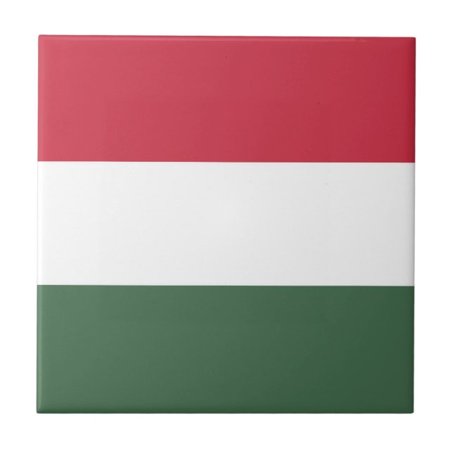 Ungarn-Flagge Fliese (Vorderseite)