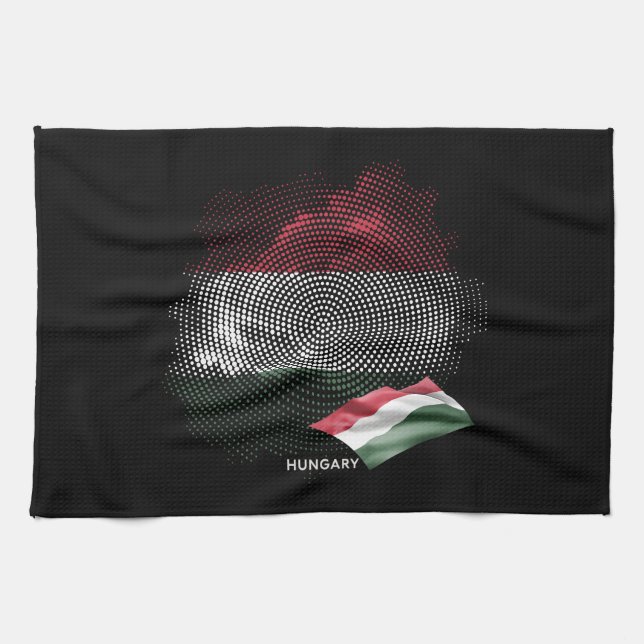 Ungarn-Flagge Geschirrtuch (Horizontal)
