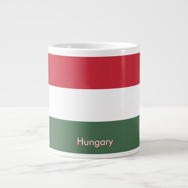 Ungarn-Flagge individuell  Jumbo-Tasse (Vorderseite)