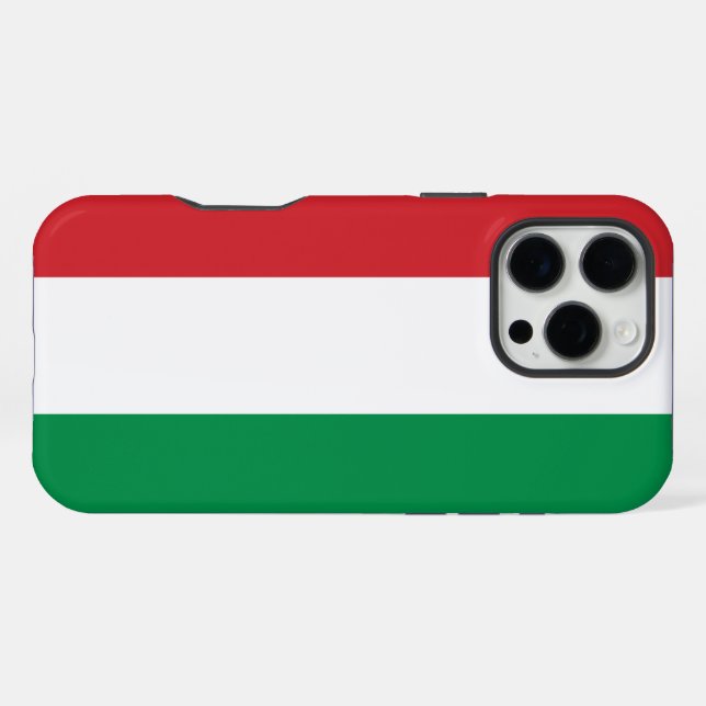 Ungarn-Flagge iPhone Hülle (Rückseite (Horizontal))
