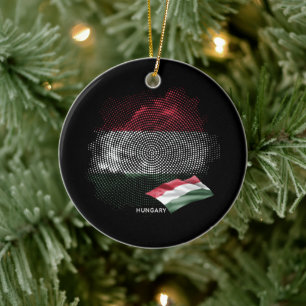 Ungarn-Flagge Keramik Ornament
