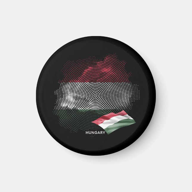 Ungarn-Flagge Magnet (Vorne)