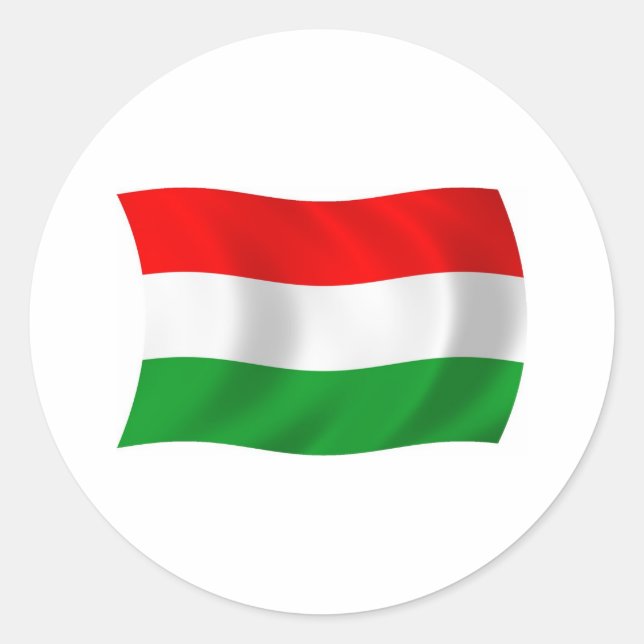 Ungarn Flaggen Aufkleber (Vorderseite)