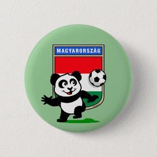 Ungarn-Fußball-Panda Button