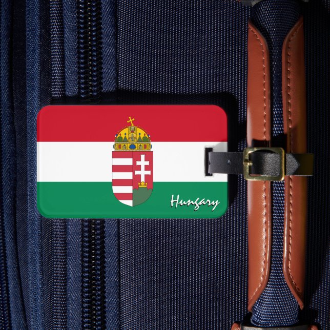 Ungarn Gepäckmarken, patriotische ungarische Flagg Gepäckanhänger (Vorderseite Insitu 4)