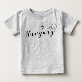 Ungarn-Herz-T - Shirt, ungarisch Baby T-shirt