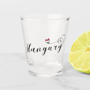Ungarn Herz-T - Shirt, Ungarisch Schnapsglas