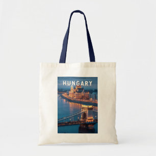 Ungarn Illustration Reise Kunst Vintage Tragetasche