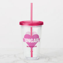 Ungarn Liebe individuelle Name Tumblers