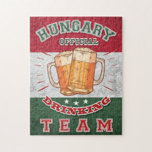 Ungarn Offizielles Trinkteam. Schönes Bier Puzzle