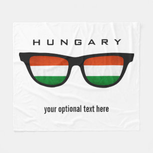 Ungarn Shades Custom Text & Color Fleece Decke