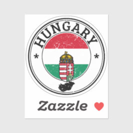 Ungarn Siegel Sticker Rundfahne für Laptop-Buch...
