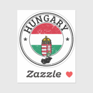 Ungarn Siegel Sticker Rundfahne für Laptop-Buch...