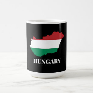 Ungarn, Silhouette und Flagge Kaffeetasse