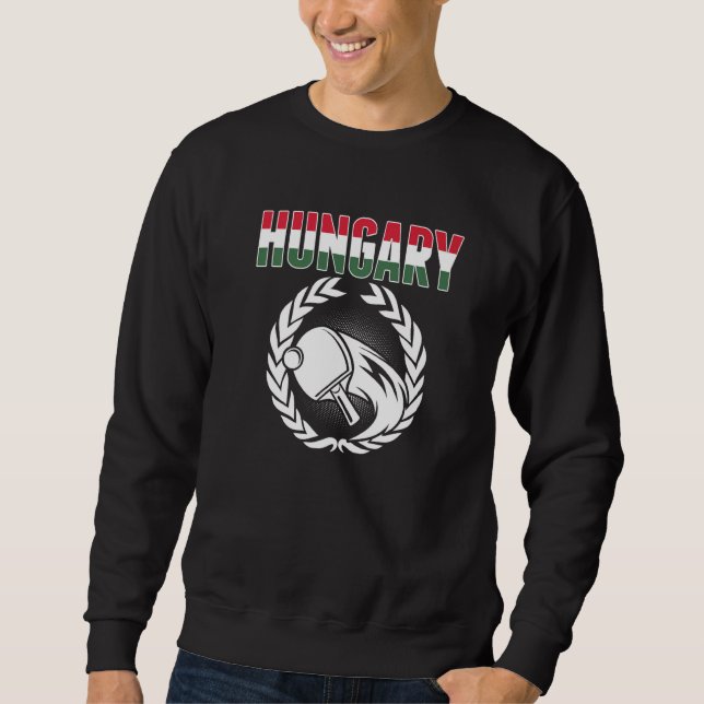 Ungarn Tischtennis   Ungarischer Ping Pong Support Sweatshirt (Vorderseite)