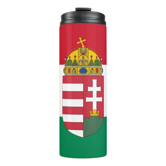 Ungarn Travel Mug, patriotische ungarische Flagge Thermosbecher (Vorderseite)