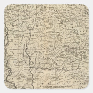 Ungarn und Transilvania 2 Quadratischer Aufkleber