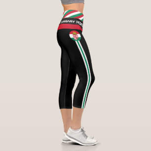 Ungarn und Ungarische Flaggenmode, Fitness, Sport  Capri Leggings