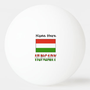 Ungarn und Ungarn-Flagge Personalisiert Tischtennisball