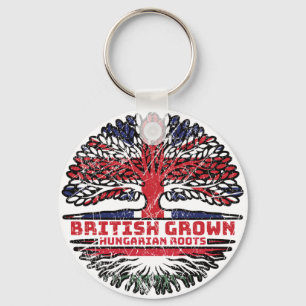 Ungarn Ungarn Vereinigtes Königreich British Tree Schlüsselanhänger