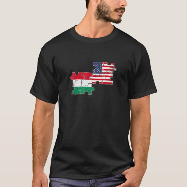 Ungarn USA Heritage Ungarische Flagge T-Shirt (Vorderseite)