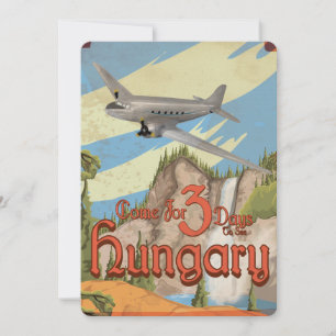 Ungarn Vintage Travel Poster Einladung