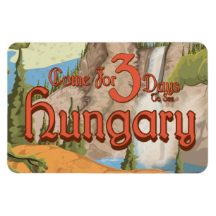 Ungarn Vintage Travel Poster Magnet
