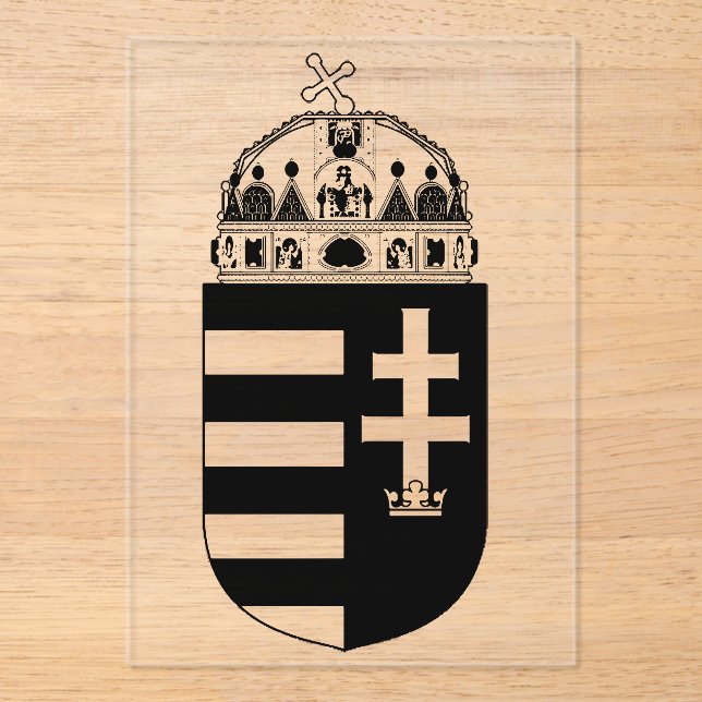 Ungarn Wappen Acryleinladungen (Vorderseite)