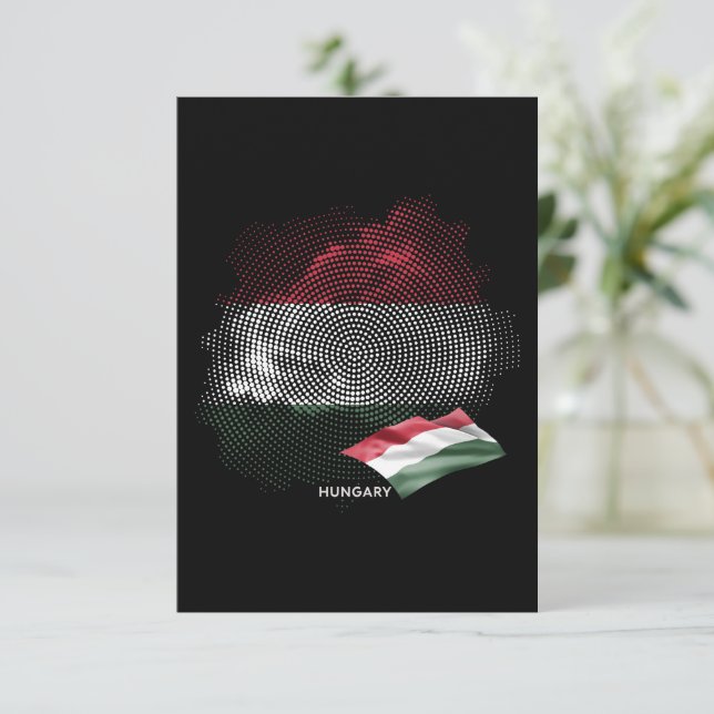 Ungarnflagge Dankeskarte (Stehend Vorderseite)