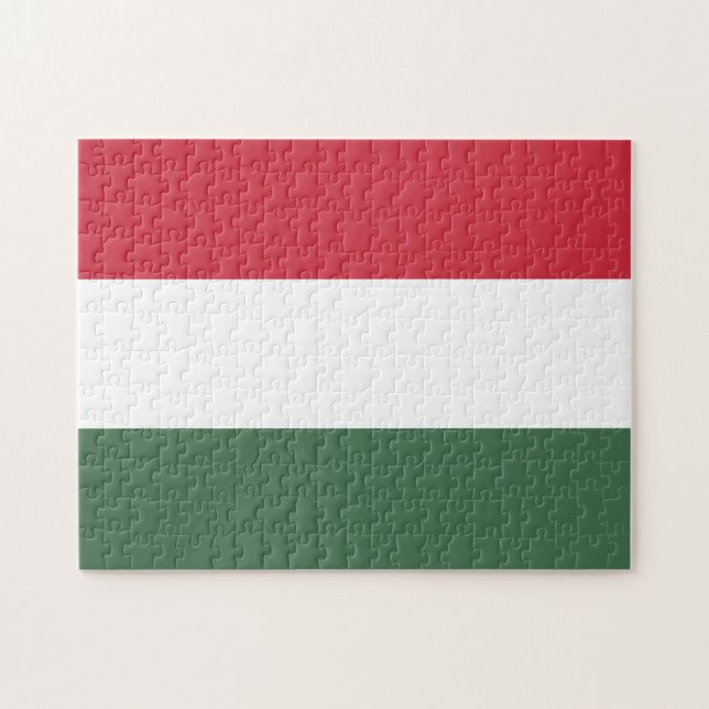 Ungarnflagge Puzzle (Horizontal)
