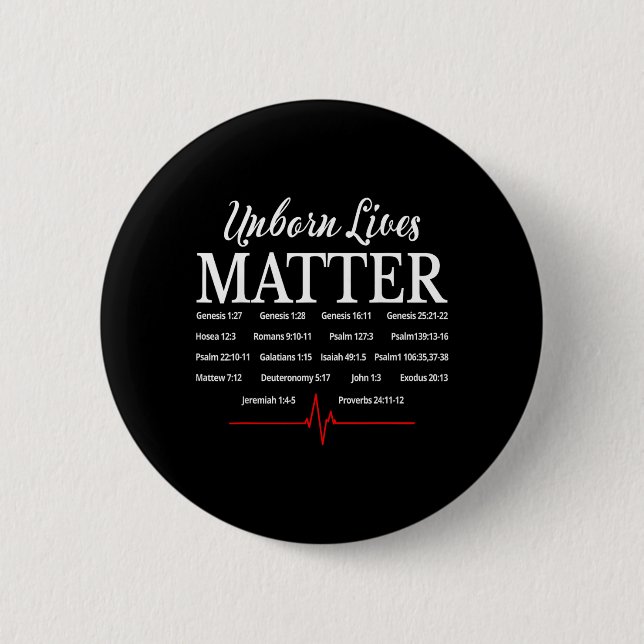 Ungeborenes Leben Pro-Life-Christen Button (Vorderseite)