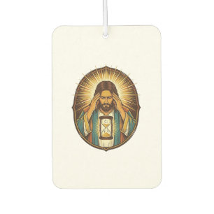 Ungeduldiger Jesus Ladeuhr Langsames Internet Te Autolufterfrischer