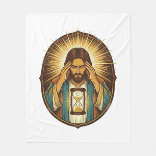 Ungeduldiger Jesus Ladeuhr Langsames Internet Te Fleecedecke