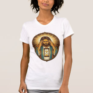 Ungeduldiger Jesus Ladeuhr Langsames Internet Te T-Shirt