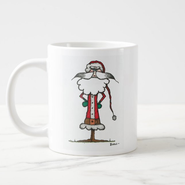 ungeduldiger Santa Jumbo-Tasse (Links)