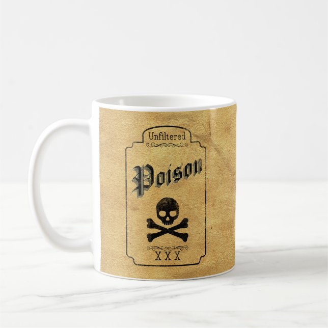 Ungefiltertes Gift - Dunkelgotischer Spaß Kaffeetasse (Links)