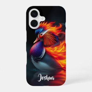 Ungeheuer Flammender Feuerfasan Glühender Mandarin iPhone 16 Hülle
